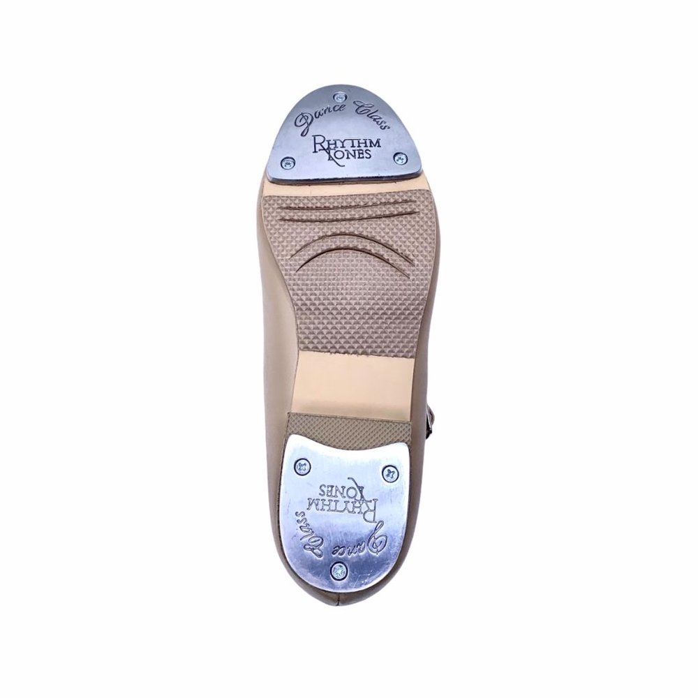 New Womens MaryJane Tap Tan Beginner Dance Class Trimfoot - Picture 5 of 5